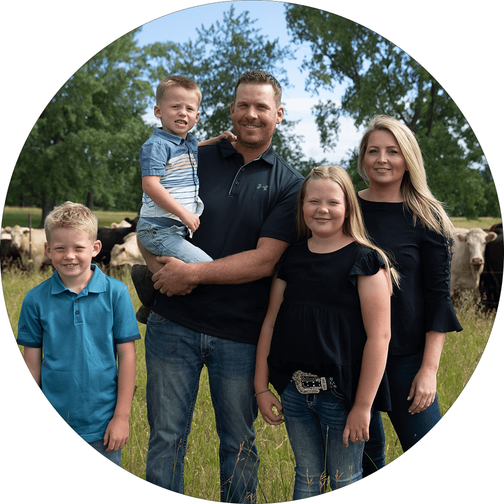 Andre Steppler and family on their cattle farm Andre Steppler and family on their cattle farm