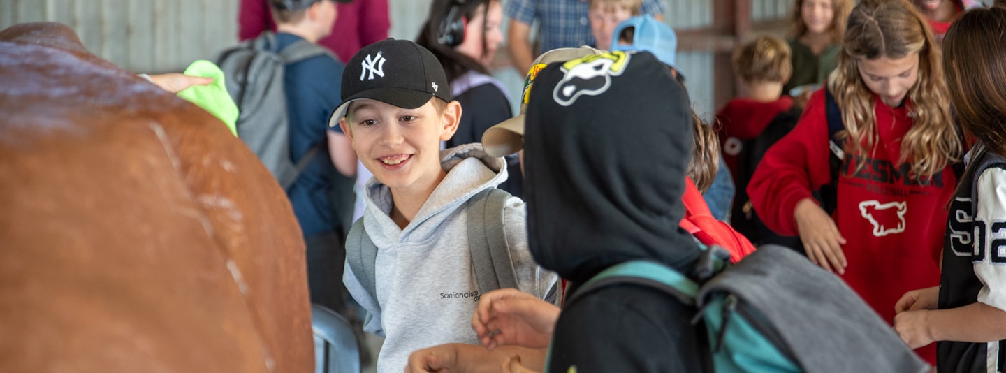 kids at farm and food discovery centre