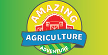 Amazing Agriculture Adventure logo on a gradient background