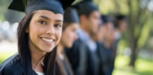 Graduate smiling