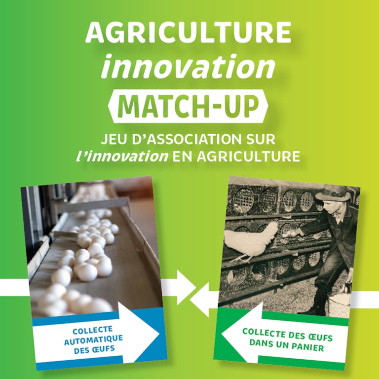 Screenshot of first card of Agriculture Innovation Match-up Game with new banner across the top